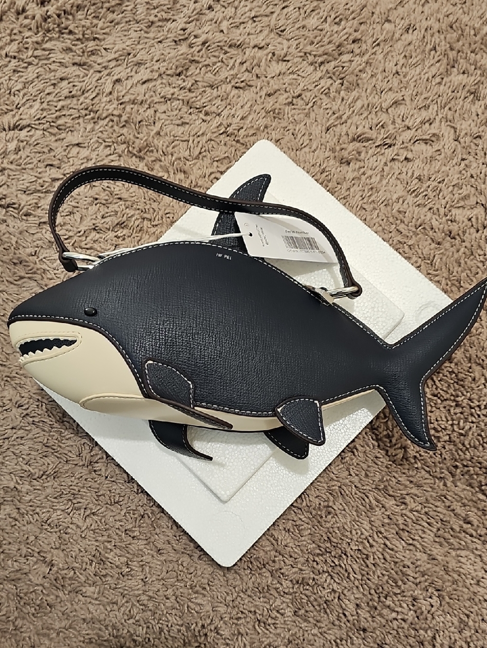 JW PEI Nerys Shark Look Top Handle Bag - Dark Blue